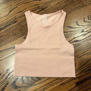 Wilfred Blush Sleeveless Ribbed Crop Tank Top